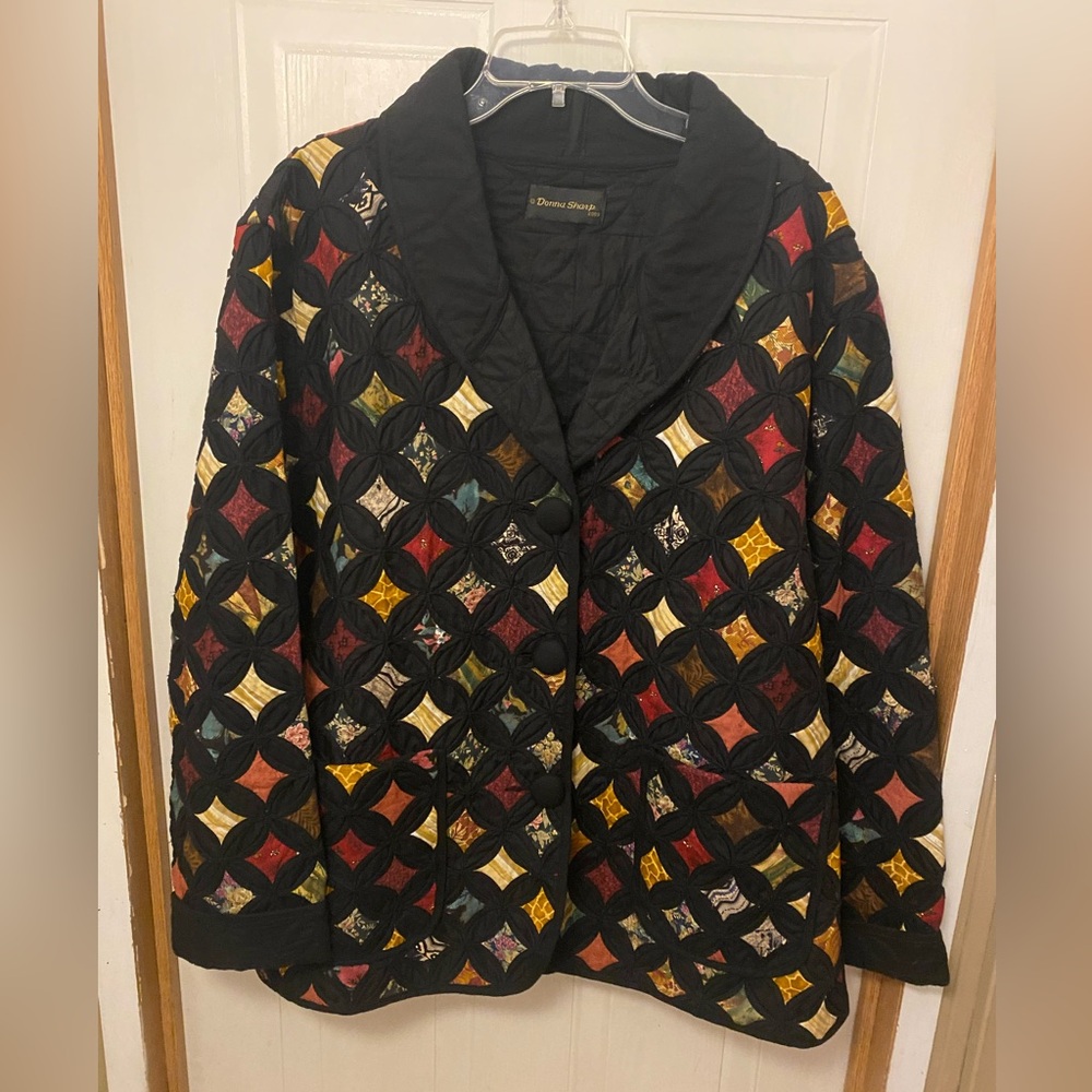VTG Donna Sharp Quilted Patchwork Coat - image 3